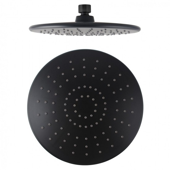 230mm 9 inch ABS Round Nero Black Rainfall Shower Head